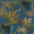 Papel de Parede Flora Tropical Azul Petróleo com Macaco Ilustrado 84575 - comprar online