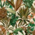 Papel de Parede Flora Tropical Cru com Folhas Verdes e Laranjas 84766 - comprar online