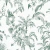 Papel de Parede Flora Pavão Verde Monocromático com Arabescos 84841 - comprar online