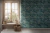 Papel de Parede My Home My Spa Adamascado Azul Petróleo Dourado 387073 na internet