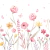 Papel de Parede Floral Aquarela com Borboletas (m2) - comprar online