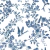Papel de Parede Folhagem Azul Monocromático (m2) - comprar online
