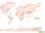 Painel de Parede Mapa Mundi Rosa