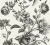 Papel de Parede Art Papier My Home My Spa 387002 papel de parede floral preto e branco, padrão de flores vintage ilustradas, traços artísticos, estilo retrô sofisticado, fundo claro marmorizado