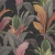 Papel de Parede Bucalo Botany House 15518 - Papel De Parede Folhagem Tropical Com Fundo Preto, Papel De Parede Folhas Laranja E Rosa, Papel De Parede Botânico Escuro, Papel De Parede Tropical Elegante, Papel De Parede Natureza Intensa, Papel De Parede Exu