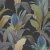 Papel de Parede Bucalo Botany House 15519 - Papel De Parede Folhagem Tropical Com Fundo Preto, Papel De Parede Folhas Azul Petróleo E Dourado, Papel De Parede Botânico Sofisticado, Papel De Parede Tropical Moderno, Papel De Parede Natureza Exuberante, Pap