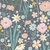 Papel Sheepy Maxi Flores Grafite - comprar online