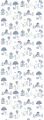Papel Toile De Jouy Marinho