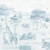 Papel de Parede Safari Monocromático Azul (m2) - comprar online