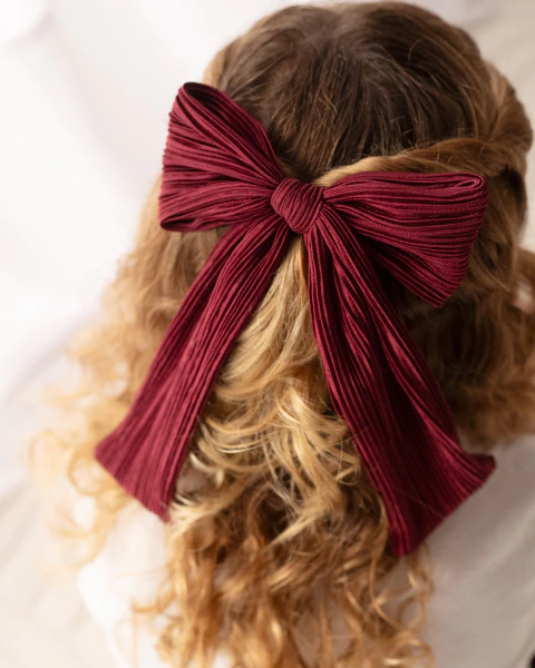 MOÑO MARGOT TABLEADO BORDO - comprar online