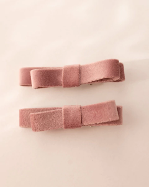 PAR MOÑOS MINI MAITE ROSA VIEJO - comprar online