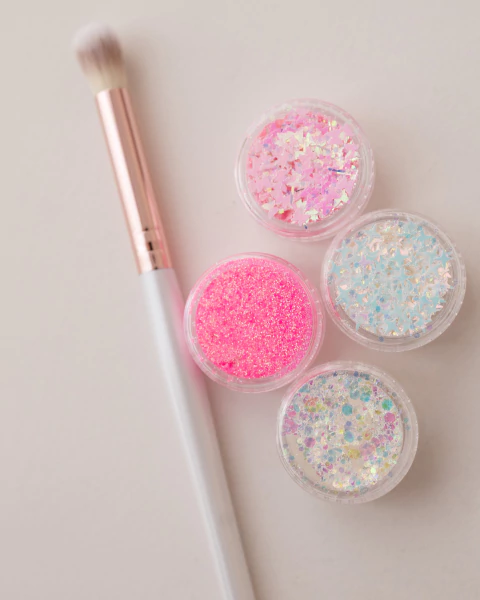 SET DE GLITTER CON GEL