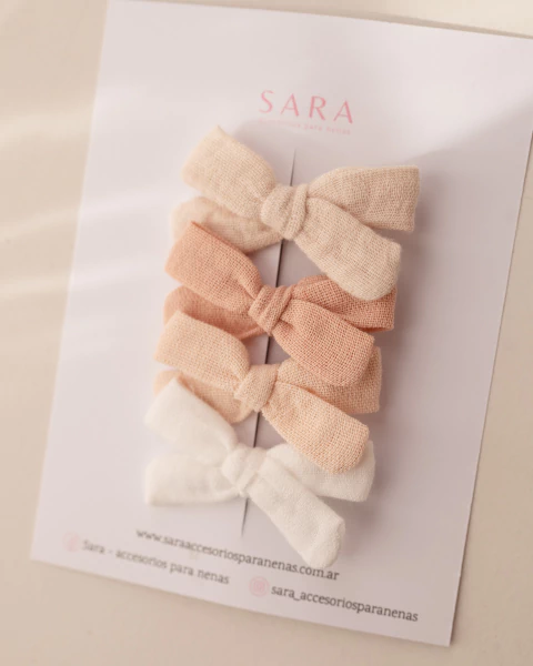 SETS DE MOÑOS MINI SOFIA NUDE CLARO - comprar online