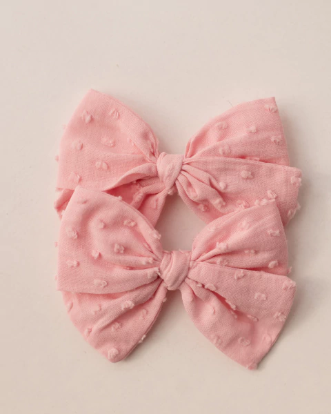 PAR DE MOÑOS ROSARIO PLUMETI ROSA - comprar online