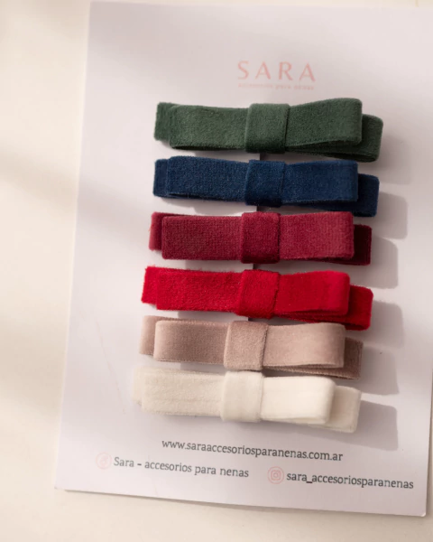 SETS DE MOÑOS MINI MAITE EN TONOS COLEGIALES- INCLUYE LOS 6 COLORES - comprar online