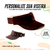 Viseira Lisa Personalizada (Lateral) - Diversas Cores - 3tworun