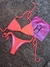 Bikini Malibu Texturada Coral - Helen Showroom