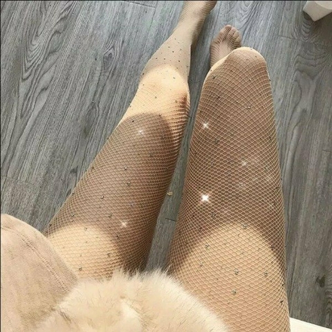 Medias red con brillos strass COLOR PIEL
