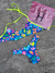 Bikini arco Manchas azul - comprar online