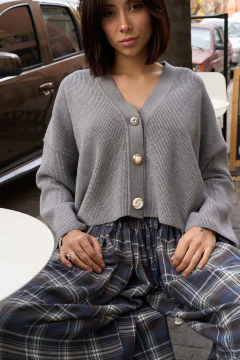 Saco detalle gris