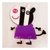 Aplique em acrílico Zoe Zebra Peppa Pig Colorido (3 Peças)