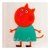 Aplique em acrílico Candy Peppa Pig Colorida (3 Peças)