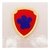 Aplique em acrílico Escudo patrulha canina ( 3 unidades)