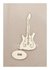 Aplique em acrílico Guitarra com base (5 peças)