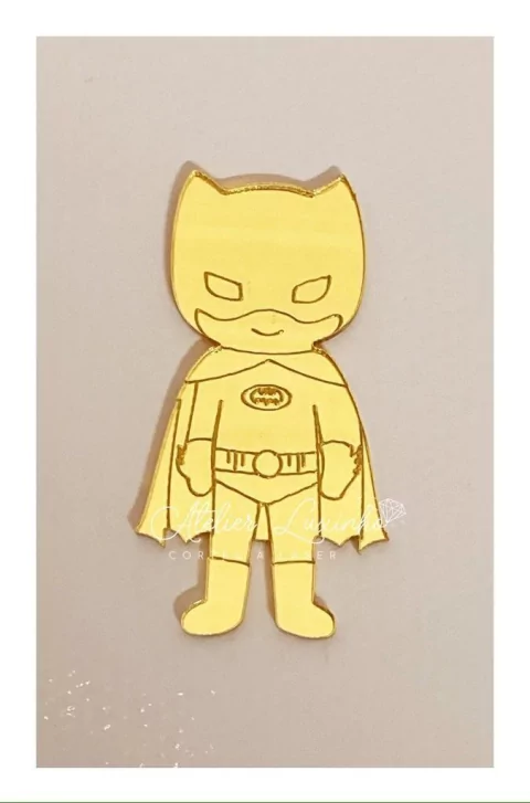 Aplique em acrílico Batman (5 Peças)