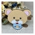 Aplique para Cofre Mdf e eva glitter Ursinho ( 3 peças )