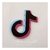 Aplique em acrílico simbolo tik tok colorido ( 3 peças )