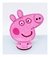 Aplique em MDF com EVA Glitter Cabeça Peppa Para Cofre (3 peças)