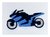 Aplique em Acrílico Moto Colorida (3 Peças)