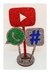 Aplique em Mdf com Eva Glitter Redes Sociais Para cofre ( 3 peças )