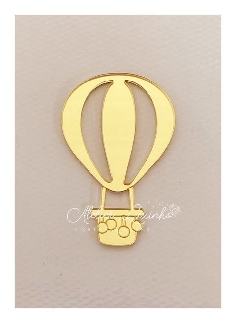 Aplique em acrílico Balão (5 Peças)