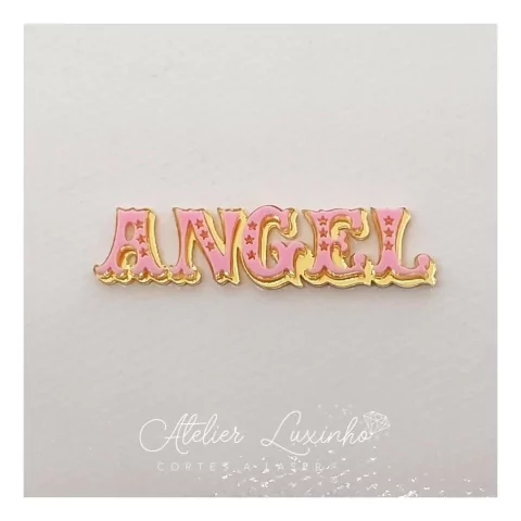 Aplique em Acrílico Nome Simples em Camada Circo (3 peças)