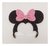 Aplique em MDF com EVA Glitter Cabeça Minnie para cofre (3 peças )