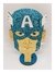 Aplique em MDF Com EVA Glitter Cabeça Capitão América Para Cofre (3 peças)