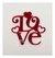 Aplique em acrílico LOVE (5 peças)