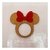 Aplique em MDF Porta Guardanapo Silhueta Cabeça da Minnie com Laço Glitter ( 4 unidades )