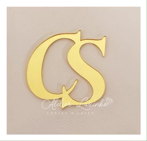 Aplique em acrílico Marca Carmen Steffens Duplo (5 peças)