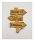 Aplique em acrílico Placa de Indicação Safari Personalizada em MDF (5 Peças)