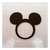 Aplique em Acrílico Porta Guardanapo Silhueta Cabeça do Mickey ( 4 unidades )