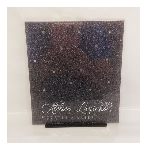 Fundo Cenário em Acrílico Glitter Star Wars com Furo para Led e Base (2 unidades)