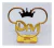 Aplique em Acrílico Cabeça Mickey com Nome Simples e Coroa (3 peças)