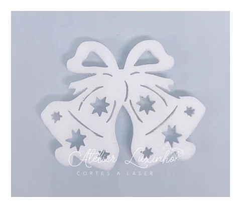 Aplique em Acrílico Sino de Natal (5 peças)