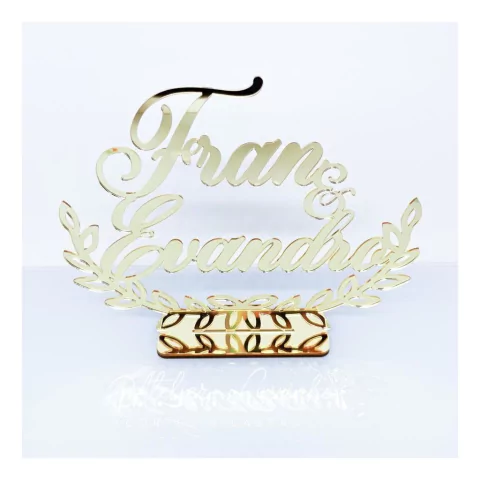 Topo de Bolo para Base Nomes Simples (1 unidade)