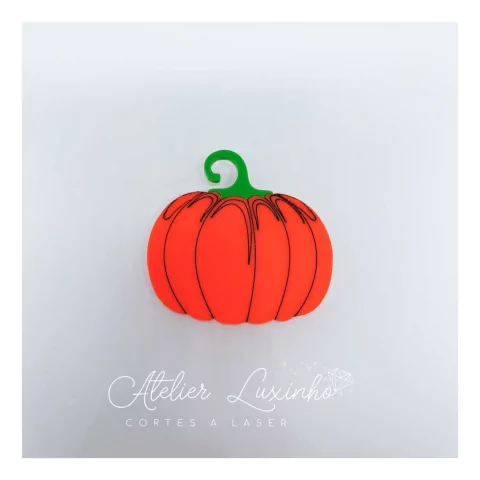 Aplique em Acrílico Abóbora (3 peças)