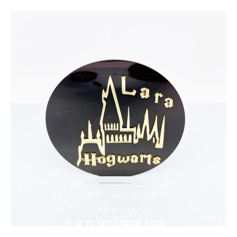 Fundo Cenário Castelo Harry Potter e Nome Simples (2 unidades)