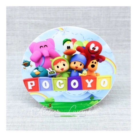 Plano de Fundo em Acrílico Pocoyo - Impressão UV ( 3 peças )
